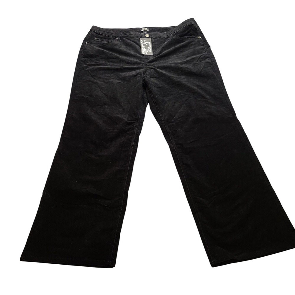 Future Collective Black High Rise Wide Leg Denim Jeans Women's Size 18 New NWT